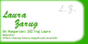 laura zarug business card